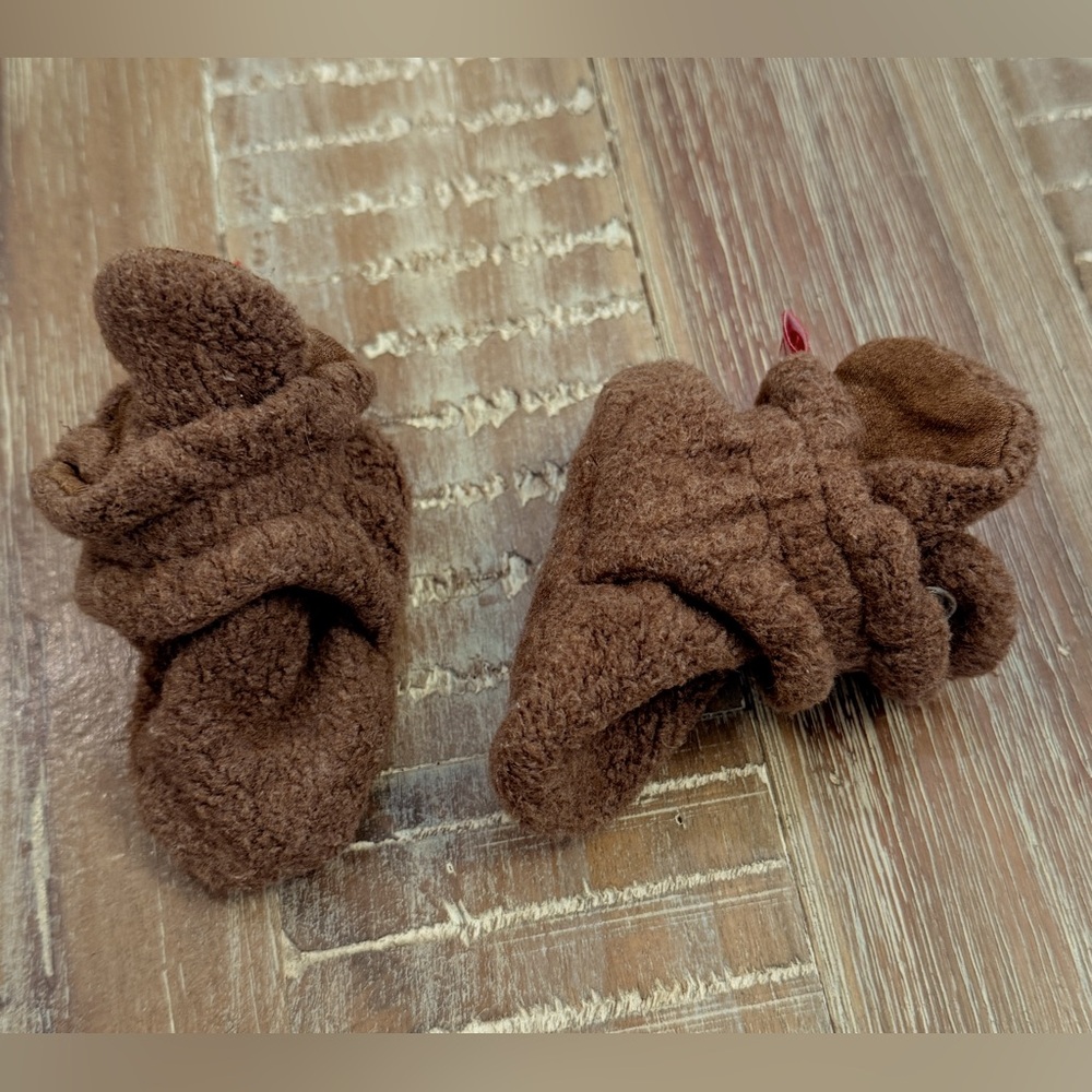 Zutano Brown Fleece Winter Booties 3 months
